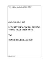 LUẬN VĂN THẠC SĨ: LIÊN KẾT GIỮA CÁC ĐỊA PHƯƠNG TRONG PHÁT TRIỂN VÙNG TẠI CỘNG HÒA LIÊN BANG ĐỨC pptx