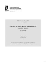 evaluating the impact of social networks in rural innovation systems pptx