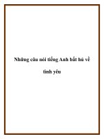 Những câu nói tiếng Anh bất hủ về tình yêu pot