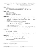 Đề dự bị số 1 khối d   2005