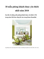 10 mẫu phòng khách được yêu thích nhất năm 2010 pdf