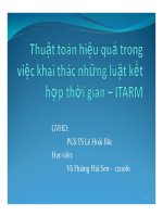 tiểu luận thuật toán hiệu quả trong việc khai thác những luật kết hợp thời gian - itarm