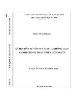 Xã hội dân sự với tư cách là không gian xã hội cho sự phát triển con người