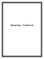 Khoai lang - Vị thuốc tốt pptx