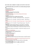 ĐỀ CƯƠNG TRẮC NGHIỆM VÀ NGHỊ LUẬN NGUYÊN LÝ KẾ TOÁN