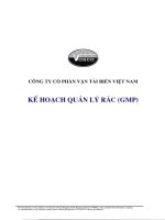 kế hoạch quản lý rác của công ty cổ phần vận tải biển việt nam