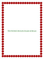 Một số bài thuốc chữa dạ dày đơn giản mà hiệu quả doc