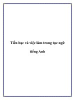 Tiền bạc và việc làm trong tục ngữ tiếng Anh potx