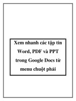Xem nhanh các tập tin Word, PDF và PPT trong Google Docs từ menu chuột phải pot