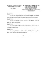 Đề thi học kì 1 môn Sử 11 nâng cao 1 trường Chu Văn An năm 2013 potx