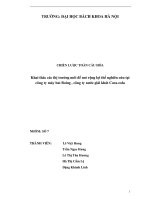 Khai thác các thị trường mới để mở rộng lợi thế nghiên cứu tại công ty máy bay Boing , công ty nước giải khát Coca - cola