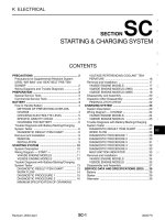 SC hệ THỐNG KHỞI ĐỘNG, CHARGE TRÊN INFINITI FX35, FX45 2003