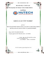 một số giải pháp nhằm nâng cao chất lượng hoạt động hướng dẫn du lịch nội địa ở công ty du lịch saigontourist