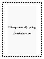 Hiểu quả của việc quảng cáo trên internet pdf