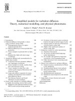 majda a.j., kramer p.r. simplified models for turbulent diffusion.. theory, numerical modelling, and physical phenomena 