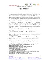 ĐỀ THI THỬ ĐẠI HỌC NĂM 2012-2013 ĐỀ THI MÔN: VẬT LÍ ĐỀ 23 pptx