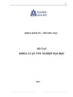  thesis guidance handbook final - SỔ TAY  KHÓA LUẬN TỐT NGHIỆP ĐẠI HỌC