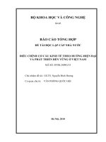 Điều chỉnh cơ cấu kinh tế theo hướng hiện đại và phát triển bền vững ở việt nam
