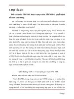 bối cảnh của đổi mới thực trạng trước đổi mới và quyết định đổi mới của đảng