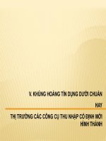 bài giảng khủng hoảng tín dụng dưới chuẩn hay thị trường các công cụ thu nhập cố định mới hình thành