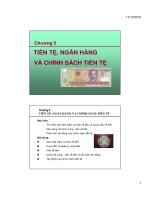 Tiền tệ ngân hàng và chính sách tiền tệ ppt
