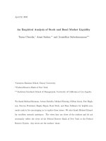 chordia, sarkar and subrahmanyam -an empirical analysis of stock and bond market liquidity