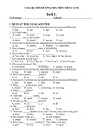 tài liệu bồi dưỡng hsg môn tiếng anh thcs