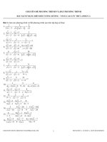 TÀI LIỆU LUYỆN THI ĐẠI HỌC VÀ THPT CHUYÊN; MÔN TOÁN; CHUYÊN ĐỀ PHƯƠNG TRÌNH VÀ BẤT PHƯƠNG TRÌNHBÀI TẬP SỬ DỤNG BIẾN ĐỔI TƯƠNG ĐƯƠNG – NÂNG CAO LŨY THỪA (PHẦN 1) pptx