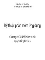 Kỹ thuật phần mềm ứng dụng - Chương 4: Các khái niệm và các nguyên tắc phân tích pdf
