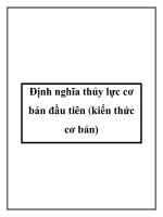 Định nghĩa thủy lực cơ bản đầu tiên (kiến thức cơ bản) pdf
