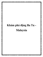 Khám phá động Ba Tu Malaysia pot