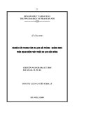 Nghiên cứu trung tâm du lịch Hải Phòng - Quảng Ninh trên quan điểm phát triển du lịch bền vững
