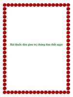 Bài thuốc dân gian trị chứng đau thắt ngực pptx