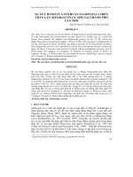 SỰ LƯU HÀNH CỦA VI KHUẨN SALMONELLA TRÊN THẰN LẰN (HEMIDACTYLUS. SPP) TẠI THÀNH PHỐ CẦN THƠ pot