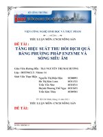 Tăng hiệu suất thu hồi dịch quả bằng phương pháp Enzyme và sóng siêu âm