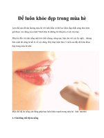 Để luôn khỏe đẹp trong mùa hè pptx