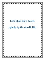Giải pháp giúp doanh nghiệp tự tin xóa dữ liệu docx