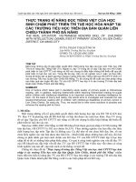 thực trạng kĩ năng đọc tiếng việt của học sinh chậm phát triển trí tuệ học hòa nhập tại các trường tiểu học trên địa bàn quận liên chiểu-thành phố đà nẵng