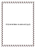 12 lý do bé khóc và cách xử lý (p.2) ppt