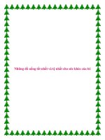 Những đồ uống tốt nhất và tệ nhất cho sức khỏe của bé pptx