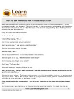 visit to san francisco part 1 vocabulary