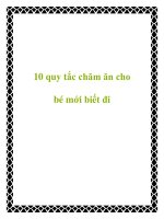 10 quy tắc chăm ăn cho bé mới biết đi pdf