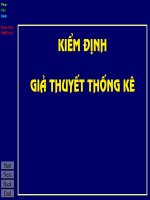 Giáo án Bài giảng về: Bài giảng kiểm định giá thiết thống kế