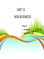 UNIT 11      NEW BUSINESS