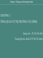 bài giảng tổng quan về thị trường tài chính - ts. hồ viết tiến