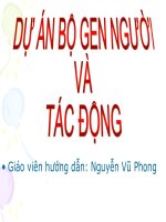 Dự án bộ gen người và tác động pot