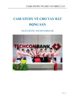 Casestudy cho vay bất động sản của Techcombank