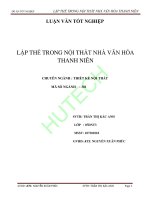 lập thể trong nội thất nhà văn hóa thanh niên