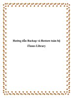 Hướng dẫn Backup và Restore toàn bộ iTunes Library pptx