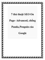 7 thủ thuật SEO On Page- Advanced, chống Panda, Penguin của Google pptx